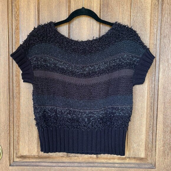 Free People Crop Short Sleeve Sweater - Picture 2 of 5